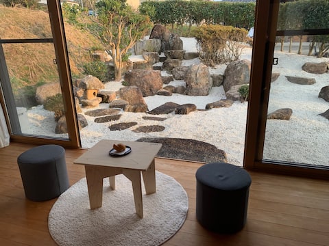 Traditional Japanese style room with garden view