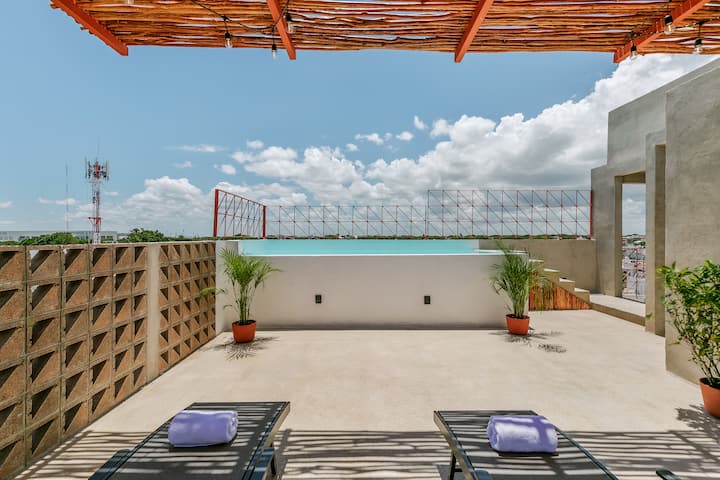 Amazing Apt. 001 +Alberca Compartida +4 Huéspedes - Cancún