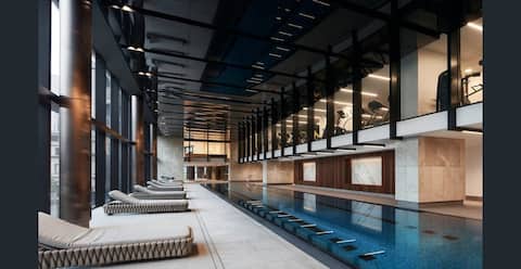 River View| Free Parking + Pool| 8 mins to Crown