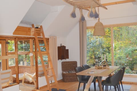 Forest house in the nature reserve