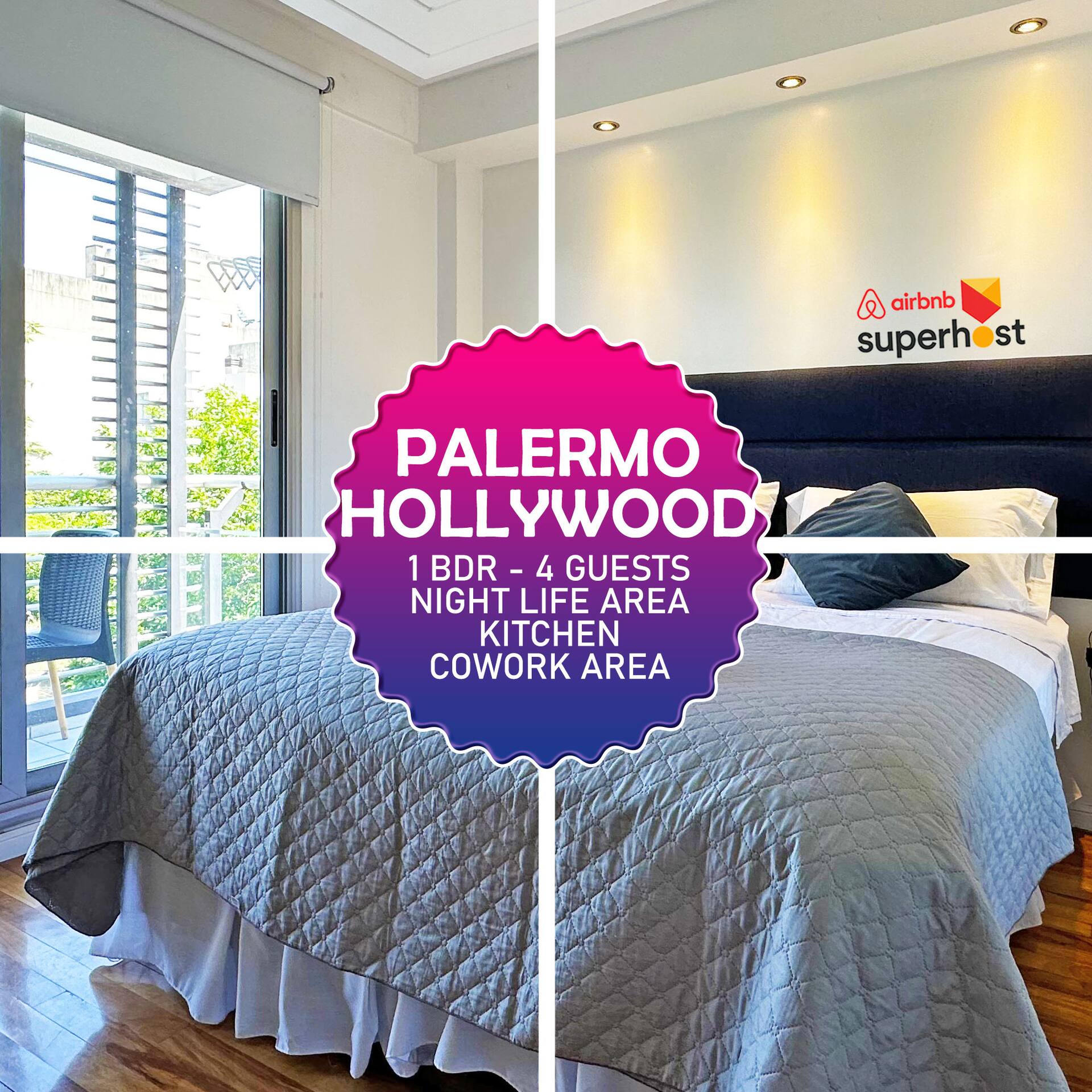 Apartamento em Palermo Hollywood para 4 hóspedes