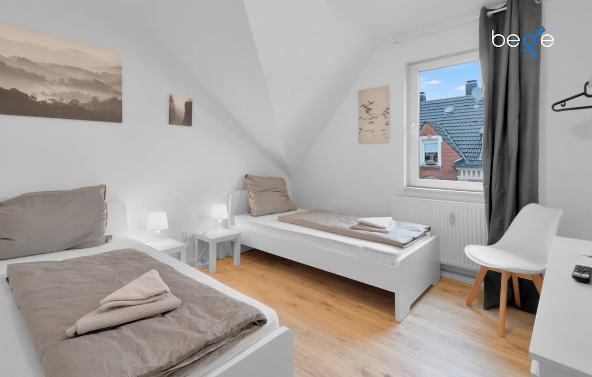 Dormitorio 3 con dos camas individuales.