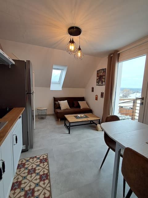 Airbnb performant: Gîte de la Paule 2 steps from Dole AC 2 rooms 5 people 1 kitchen à Jura