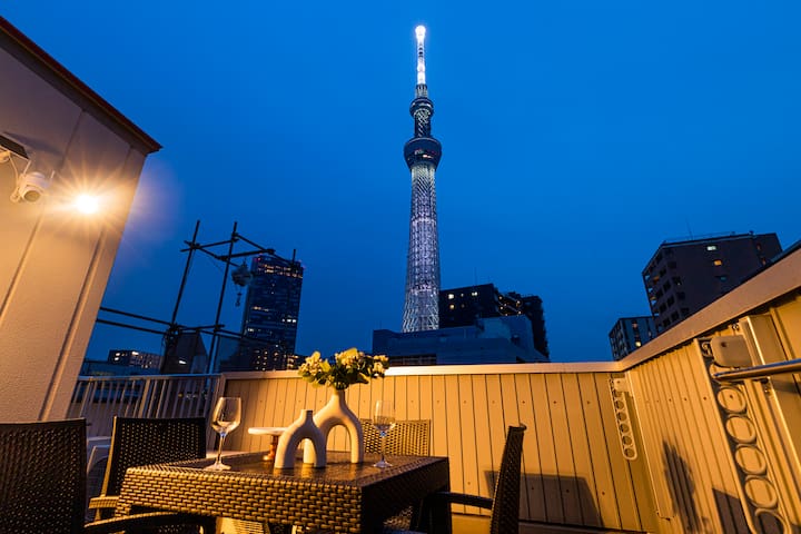 Skytree view from villa.3min sta,next to conbini.