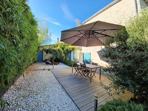 Stone house with garden