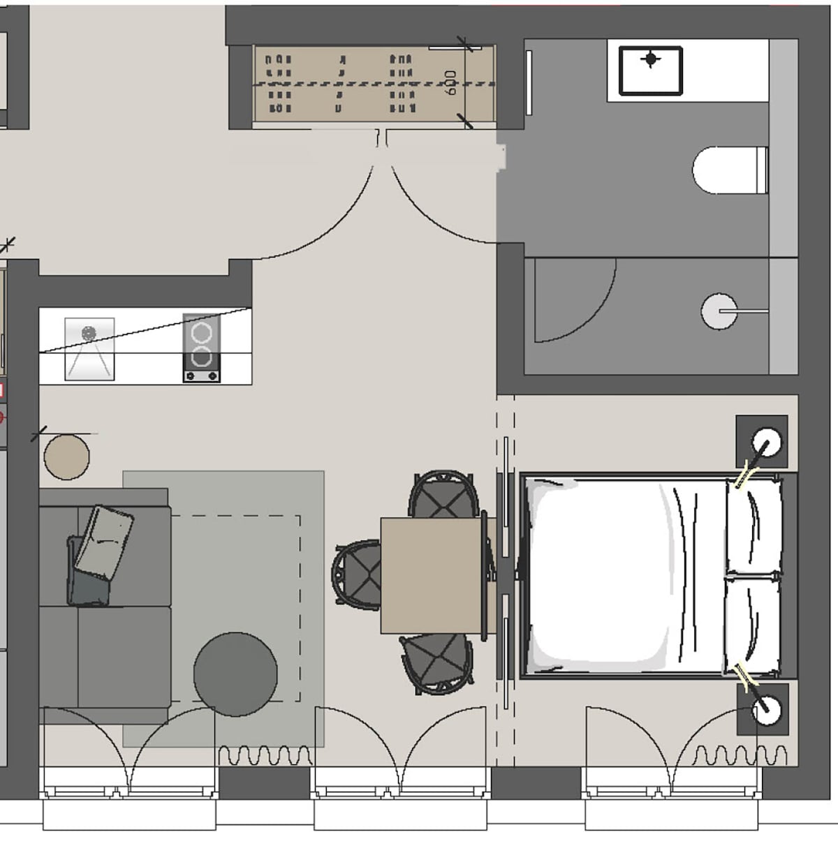 Exclusive apartment with kitchen for family and friends