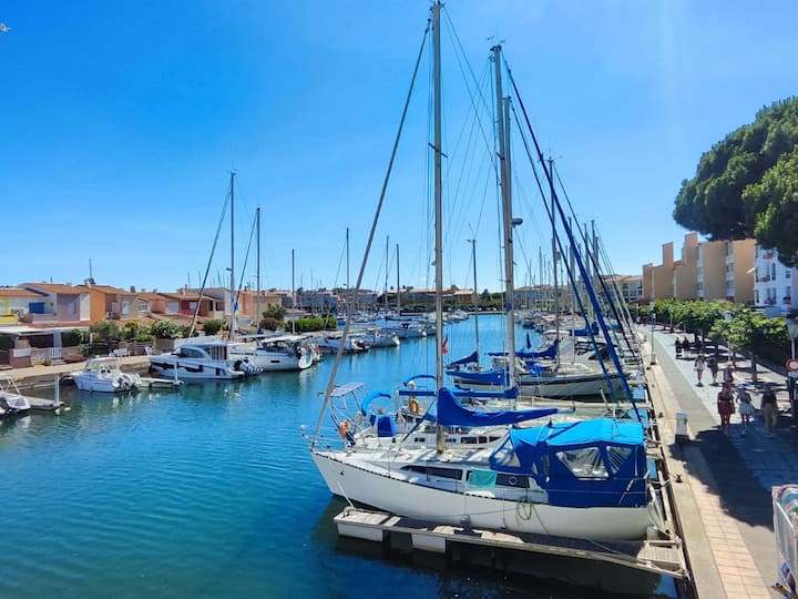 Appartement Climatisé, Vue Panoramique Centre Port - Agde