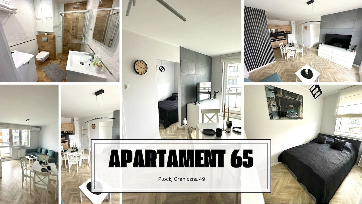 The collage presents various angles of a modern apartment, featuring a well-lit living area with a dining table and chairs, a cozy sleeping area with a spacious bed, and a clean bathroom equipped with a shower. Natural light filters through large windows.