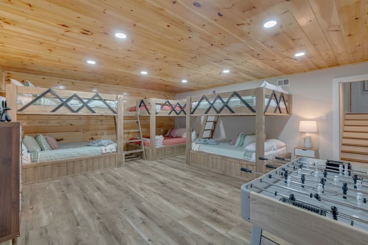 Bunk Room: Perfect for team play, with fun bunk beds and a foosball table for endless entertainment!