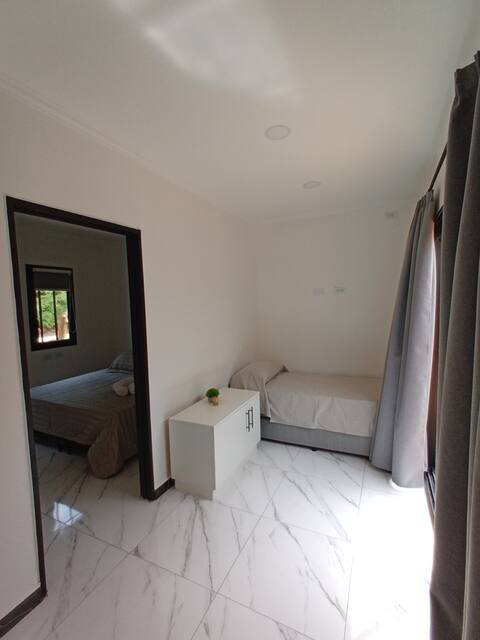 Popular Airbnb listing: Eco 1 - 2 rooms for 4 guests, swimming pools and beach. in Quequén