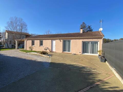 Comfortable house with a workspace for remote work