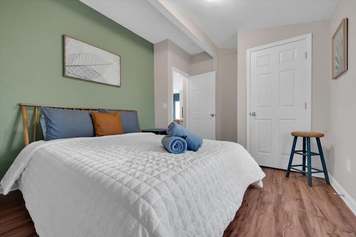 Second and third bedrooms complete with a cozy Queen-sized bed each