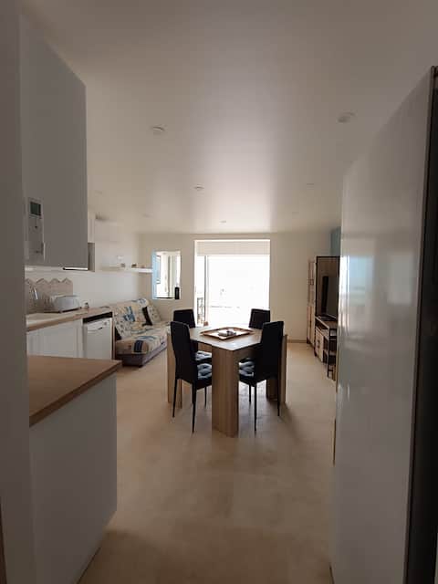 Successful Airbnb property: Renovated two-bedroom Carnon with sea view, terrace & private parking in Mauguio