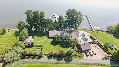 Waterfront Retreat w/ Pool, Dock & Creek Views