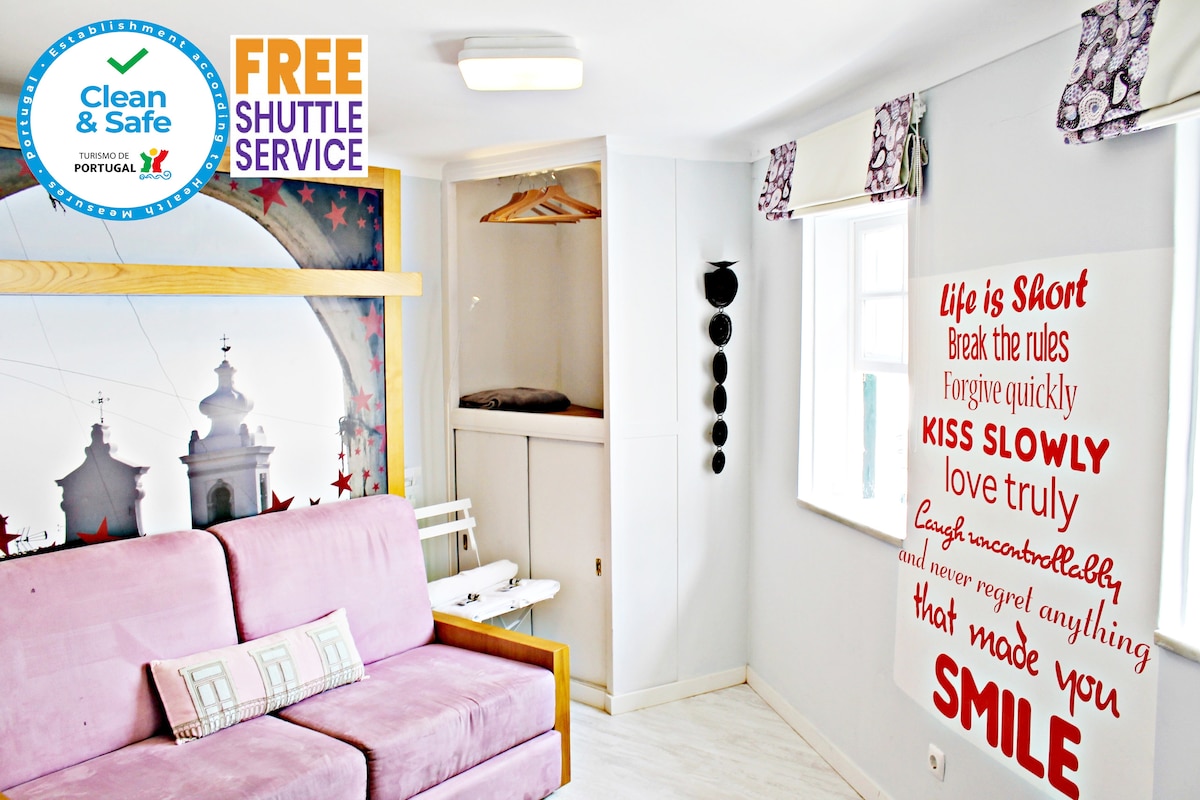 شقة تطل على نهر تاجوس مع خدمة نقل مكوكية مجانية إلى الشقة
