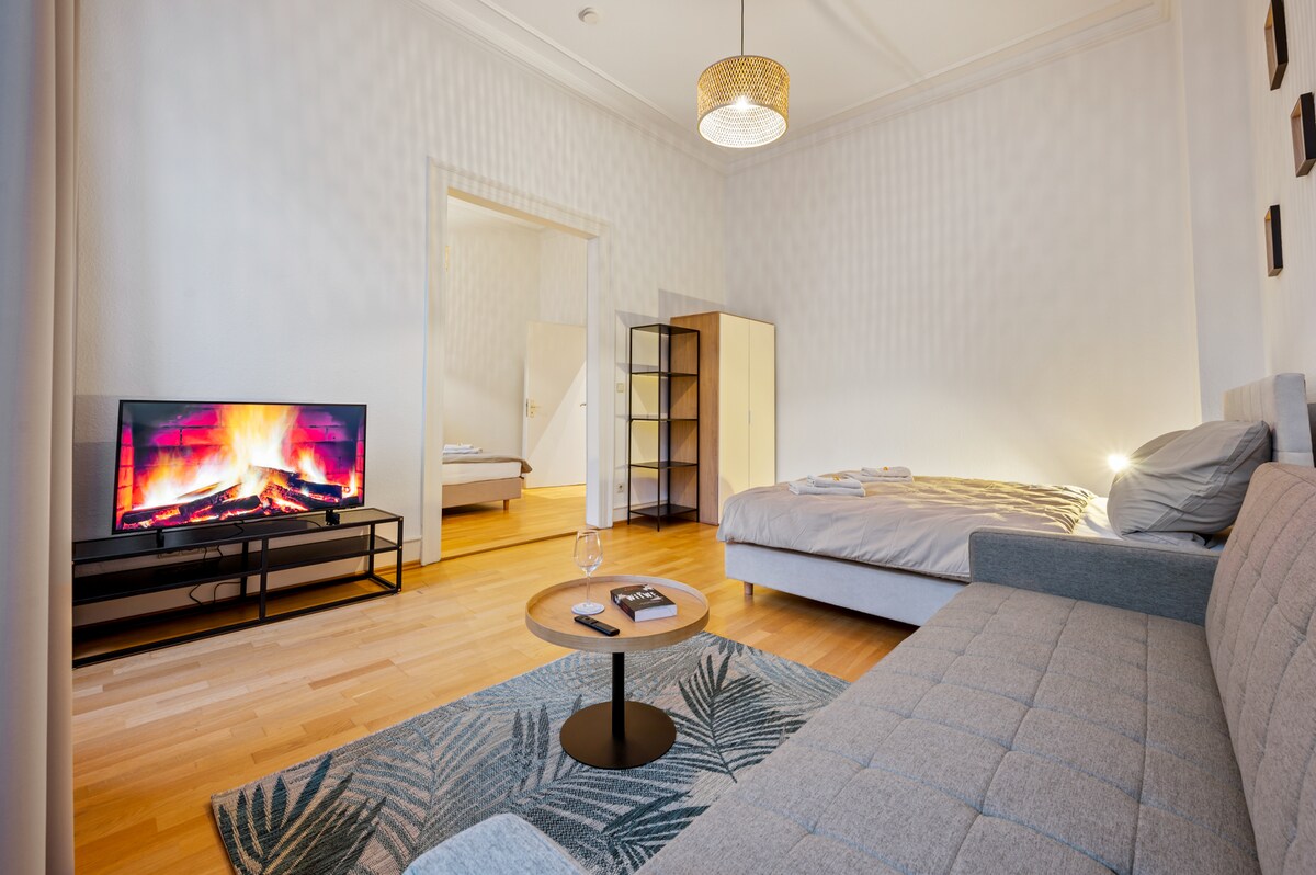 Woonkamer en slaapkamer