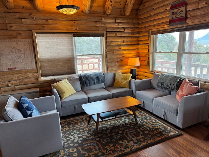 Apache Mesa Log Cabin Home - Heron Lake State Park, Los Ojos