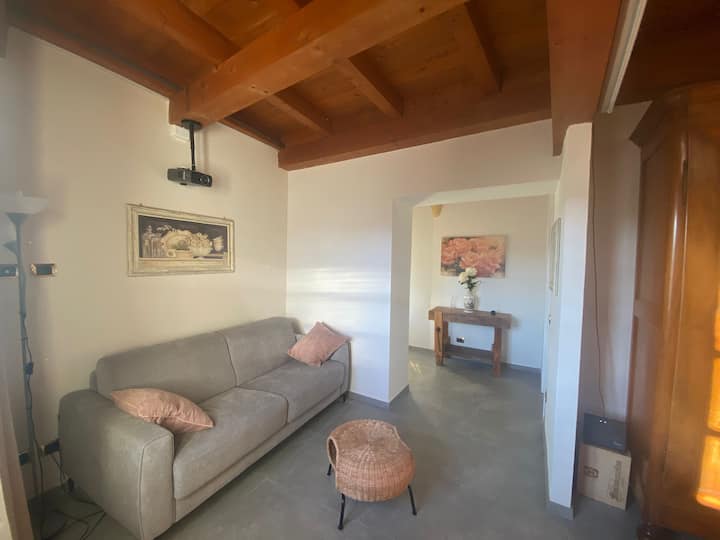 Дневна соба со кауч на спуштање, бања со тоалет, простор за кино