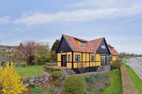 Iconic Bornholm house with ocean view and garden
