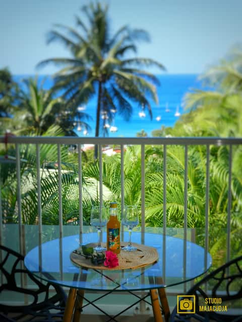 Studio Majacudja – Sea and pool view – Deshaies