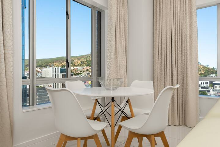 Luxe City Apartment With Mountain Views | Pool gallery image 4