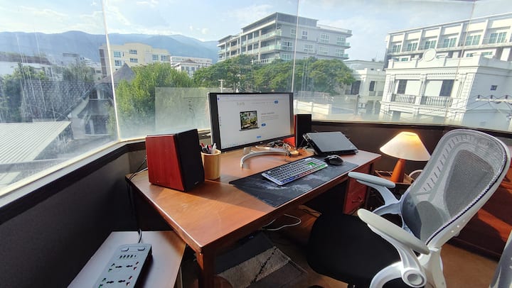 Workspace evidence from Stylish Authentic Home | Heart of Nimman. Mtn View