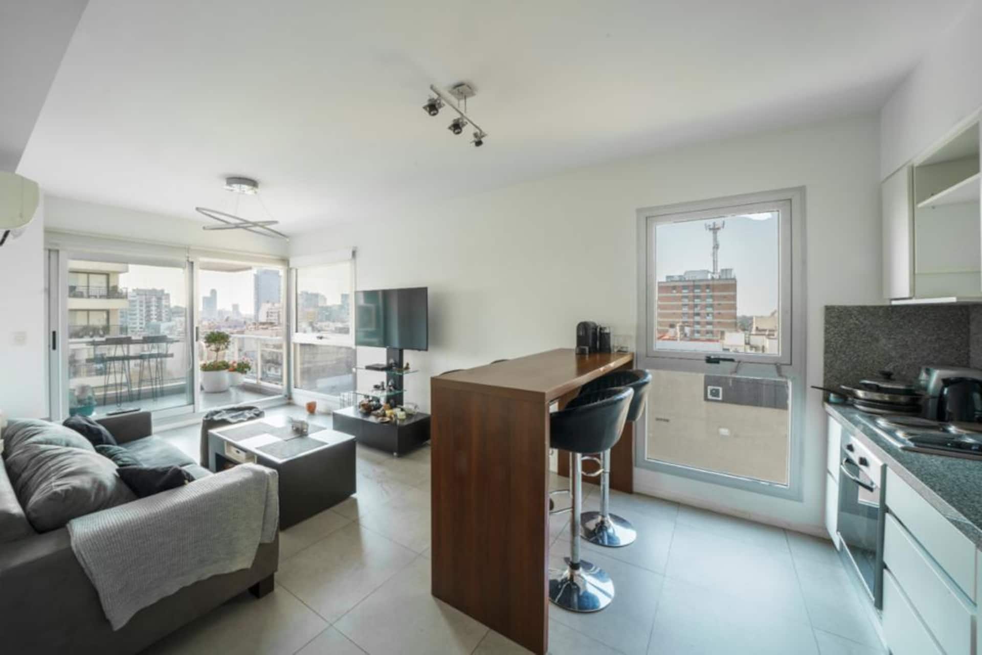 Departamento de 2 ambientes con balcón en Palermo