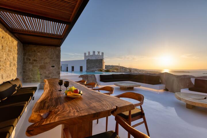 Mykonos Town Black Villa with Cave Heated Pool gallery image 4