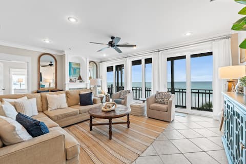 Beachfront 4BR w/ Pool & Huge Gulf-View Deck