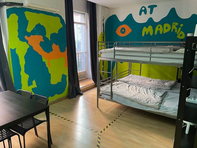 Bed Madrid Rooms managed Airbnb listing 2
