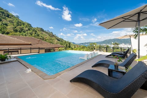 Patong Cliff Pool villa /Seaview /sleep 18