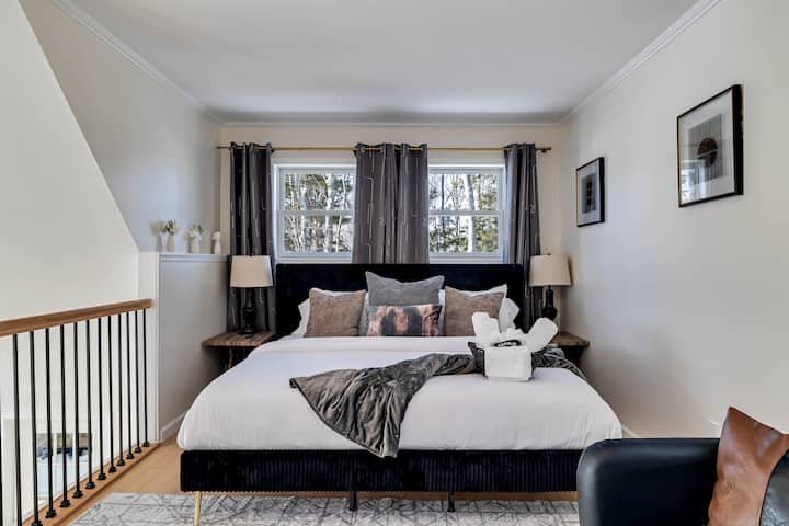 Loft bedroom with king bed