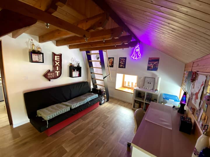 Chambre double avec mezzanine