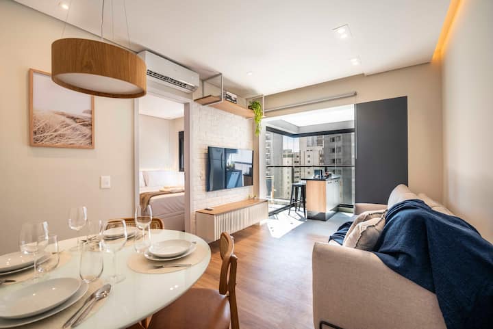 H808 Apt 3 Pessoas Só 200m Do Metrô Linha Lilás - Moema