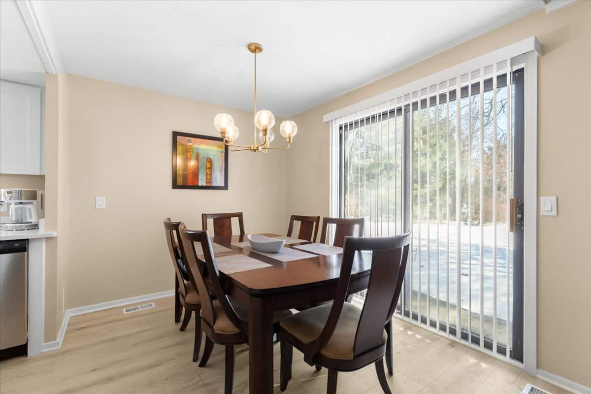 Dining room in the New Hudson property