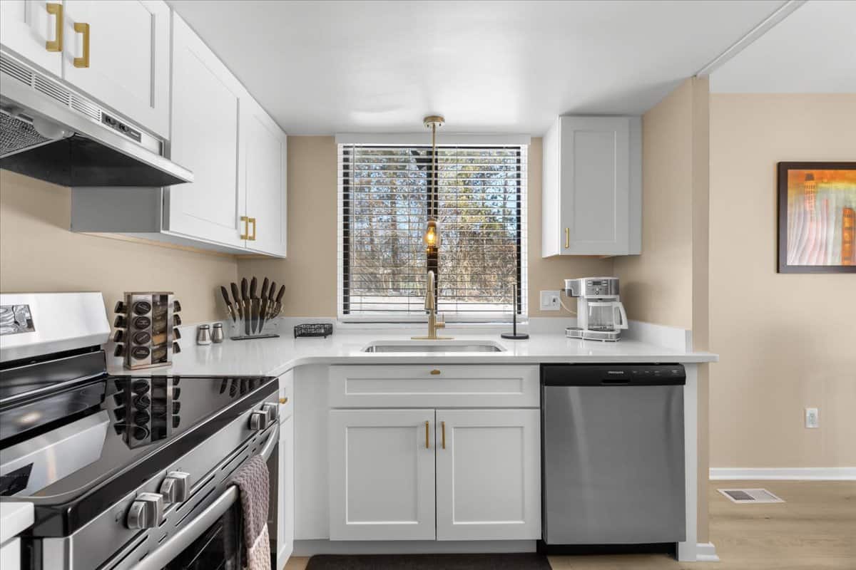 Updated kitchen in the New Hudson property