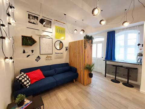 In the middle of the old town: colorful brand new barrier-free