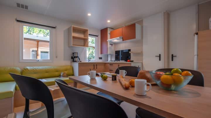 Mobilhome 3 Ch, Clim, Piscine. - Grospierres