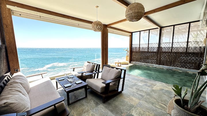 Maison Front Mer Avec Piscine Privée - Taghazout