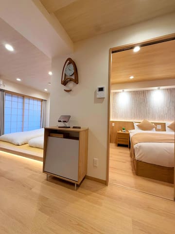 秋叶原浅草桥民宿/地铁站步行1分钟/浅草秋叶原银座成田羽田机场直达/301两间卧室套房