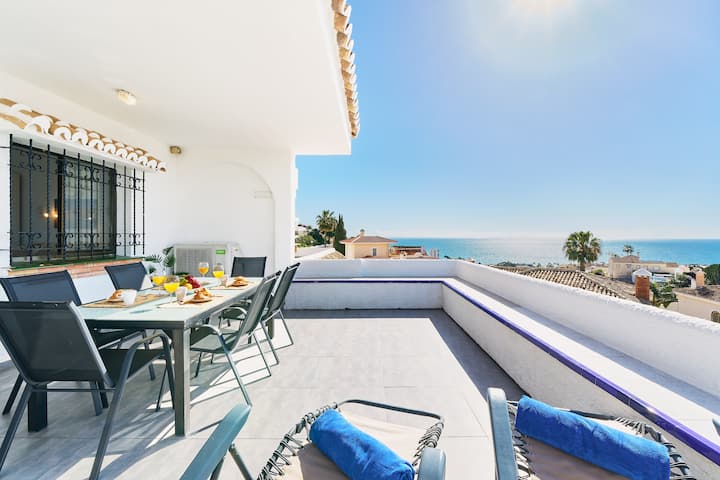 Sol Xxi | Panoramic Sea Views + Sun All Day + Wifi - La Cala de Mijas