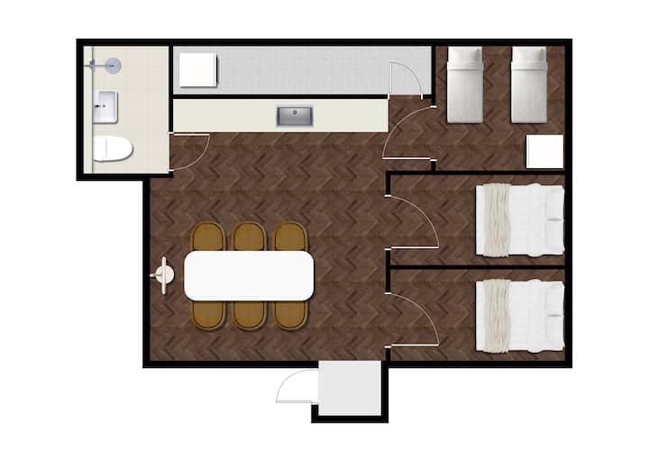 5 Min  Sin-chon Stn, Hongdae, Airport Bus / 3rooms - Corea del Sur
