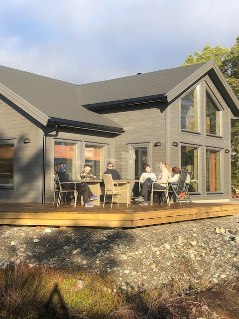 Large and new cottage with nice view