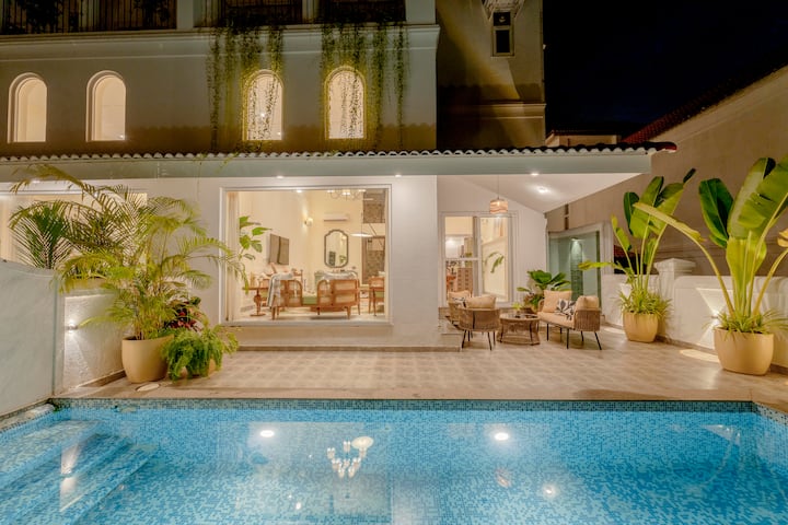 Private pool surrounded by greenery—your personal oasis for a refreshing dip.