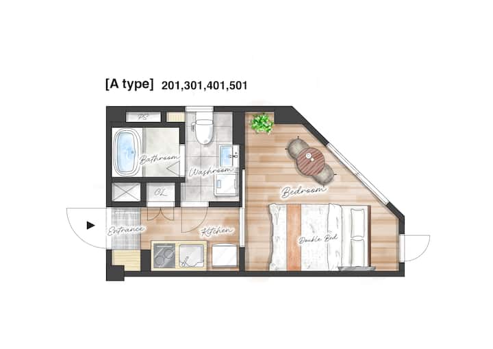 渋谷12分/新築/301号室/1bed/駅8分/コンビニ1分 - 調布市