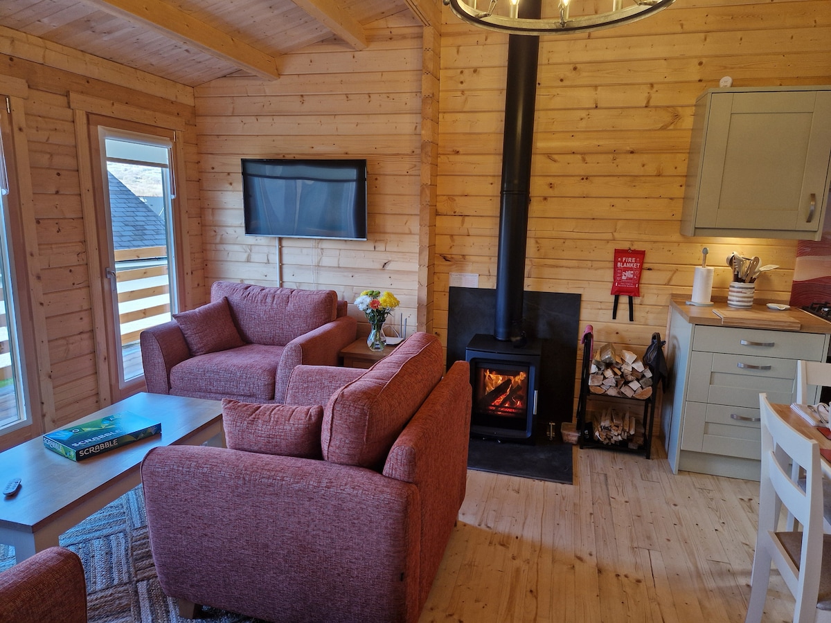 Modern luxury washroom inside the log cabin