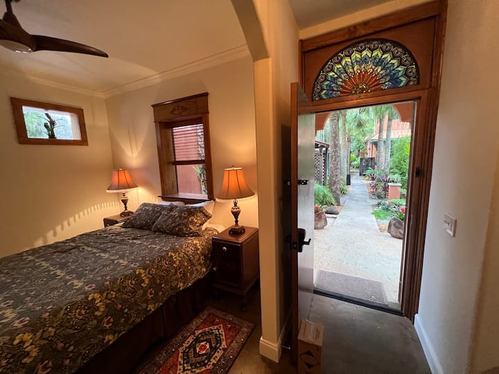 Bedroom and entry. 