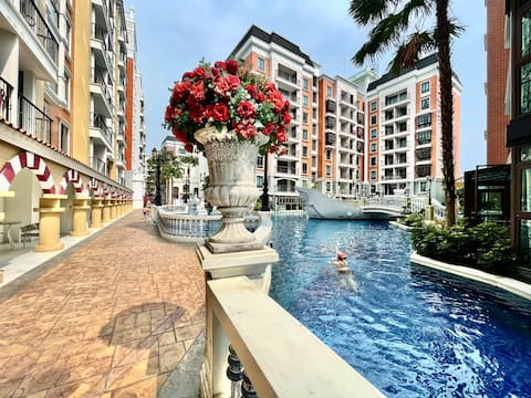 xb02 Downtown Spanish monthly rental, supermarket, massage, convenient living, cooking, laundry, ran