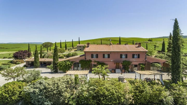Villa With Pool, Large Garden And Beautiful View - Monte Amiata