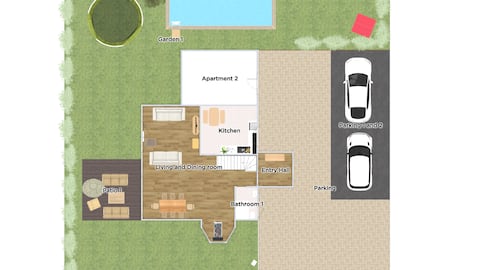 THEHouse I Design I 3br I 10ppl l Pool @EuropaPark